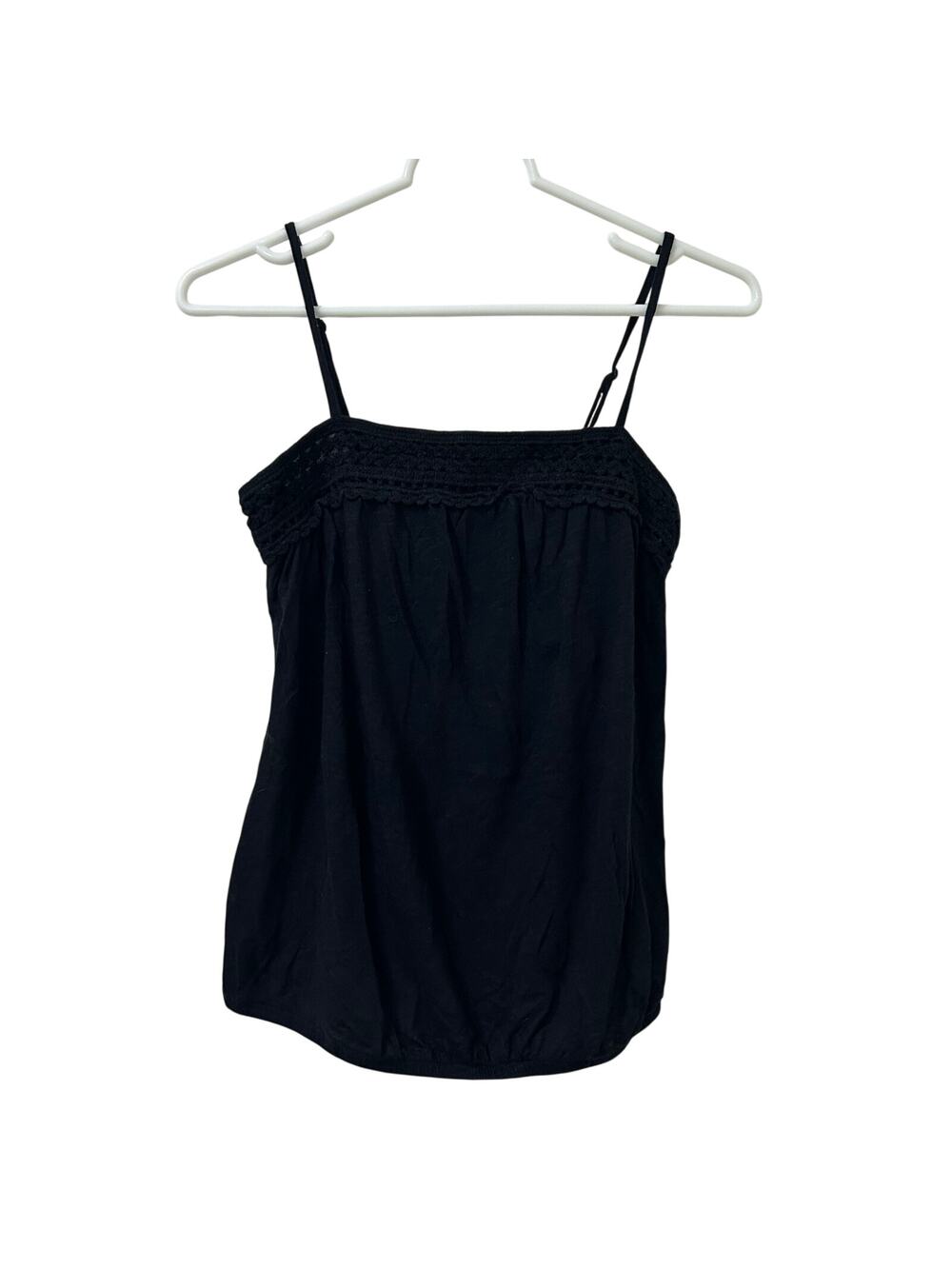 Old Navy Womens Size Small Black Crochet Lace Tube Tank Top Y2K Festival Summer